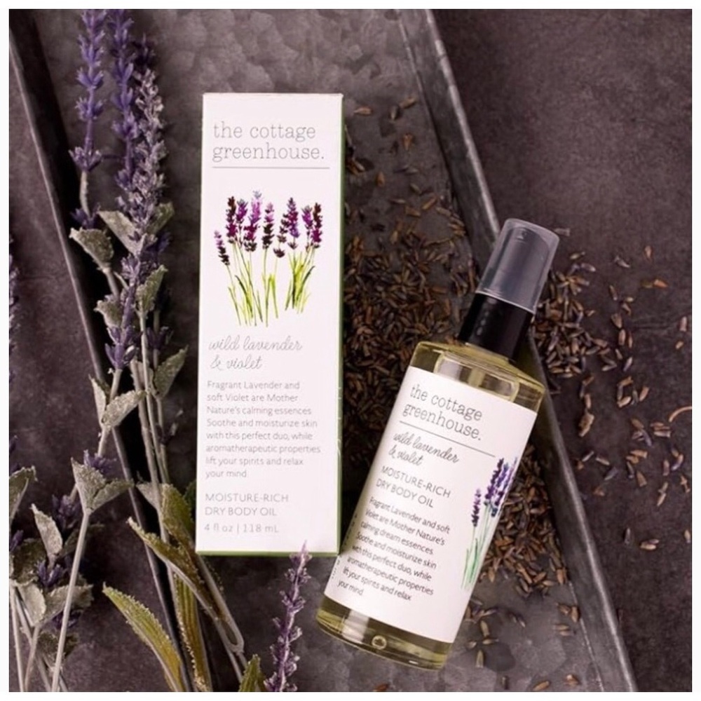 The Cottage Greenhouse Wild Lavender and Violet Dry Oil by Margot Elena